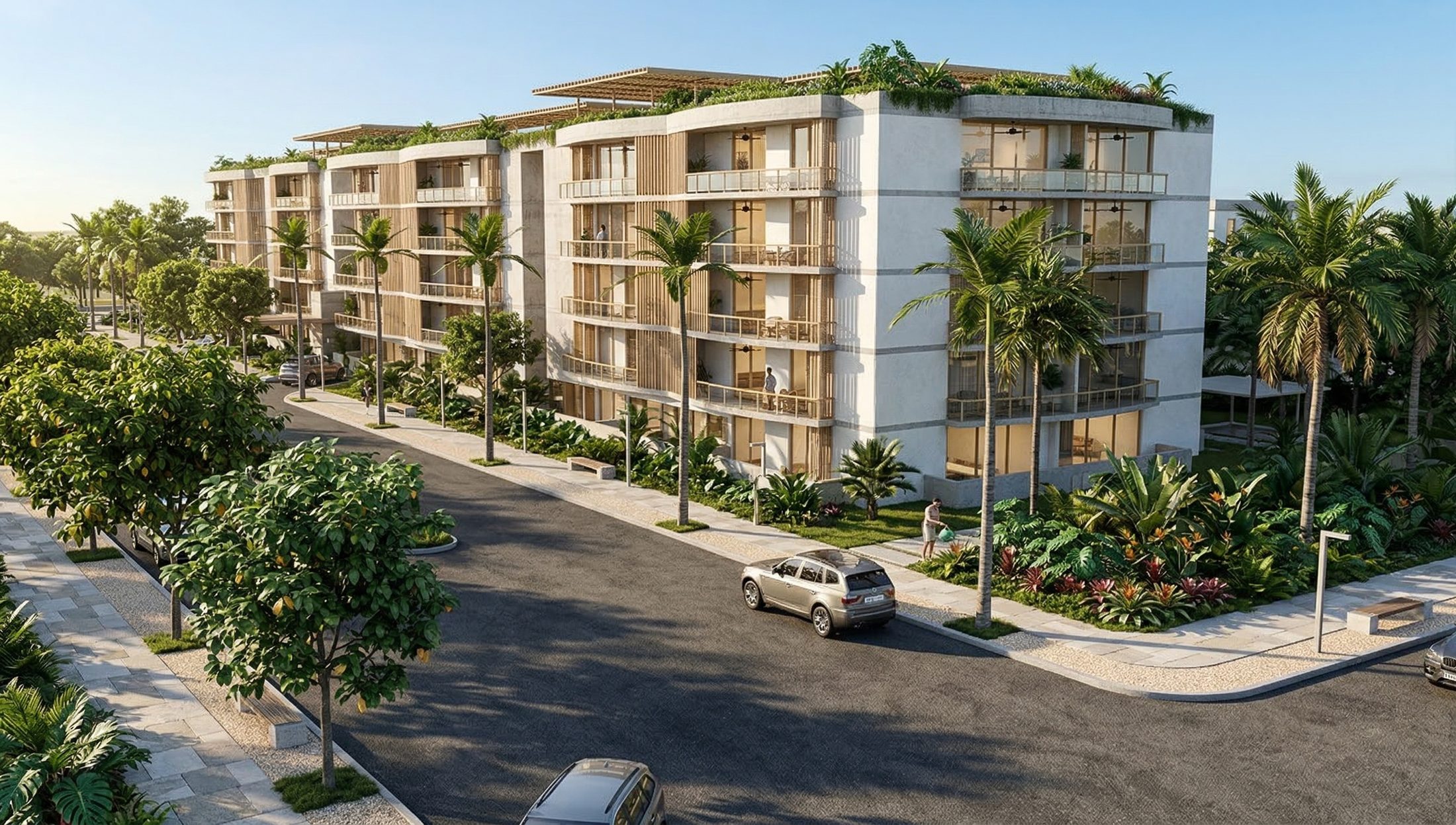 Render exterior de las residencias HONOR